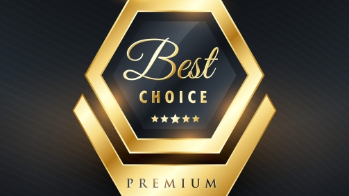 best choice badge and label vector design